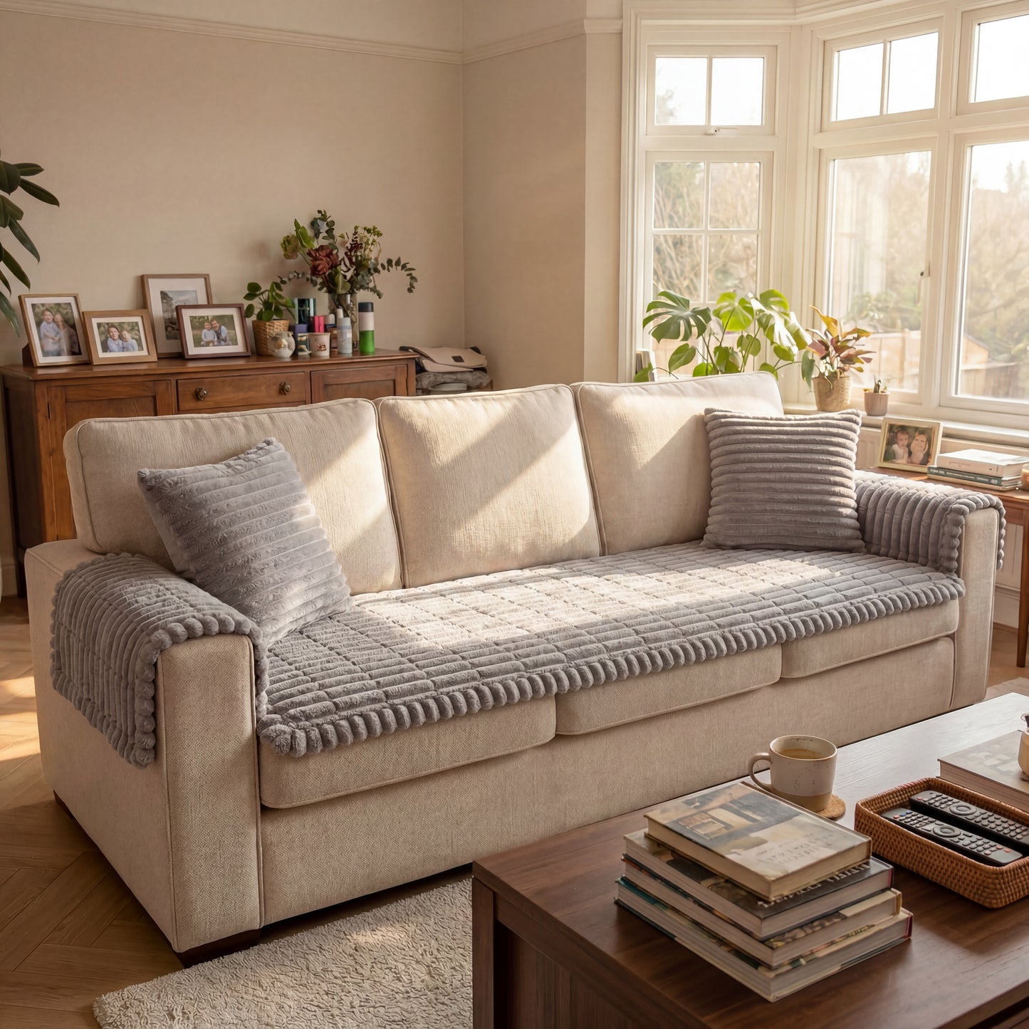 Kenzie Premium Sofa Cover – Cloud