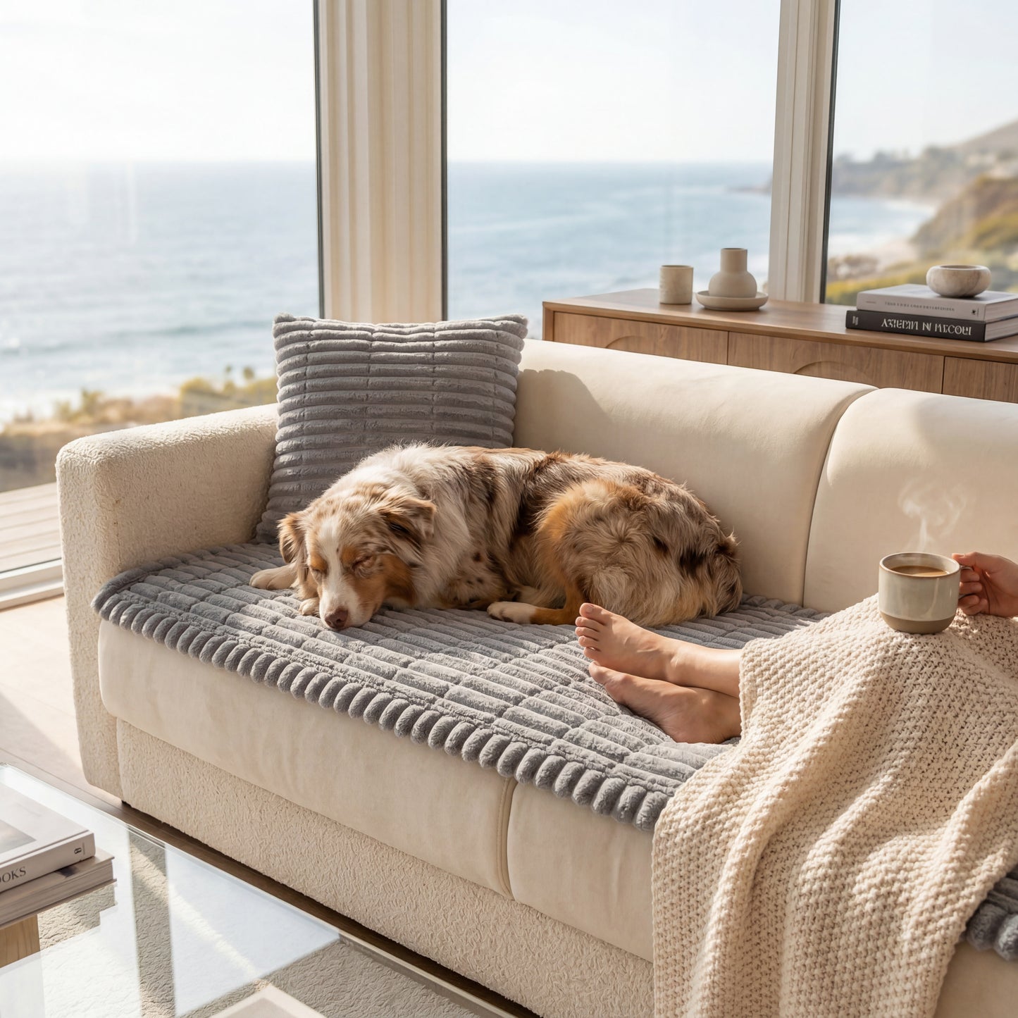 Kenzie Premium Sofa Cover – Cloud