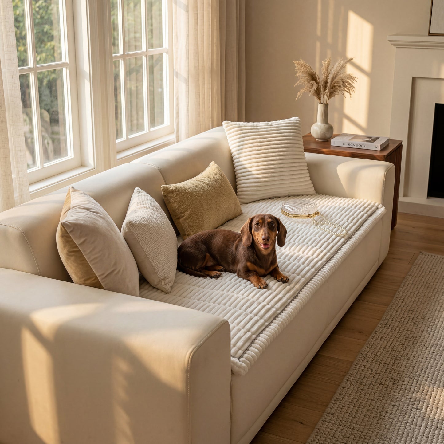 Kenzie Premium Sofa Cover – Ivory