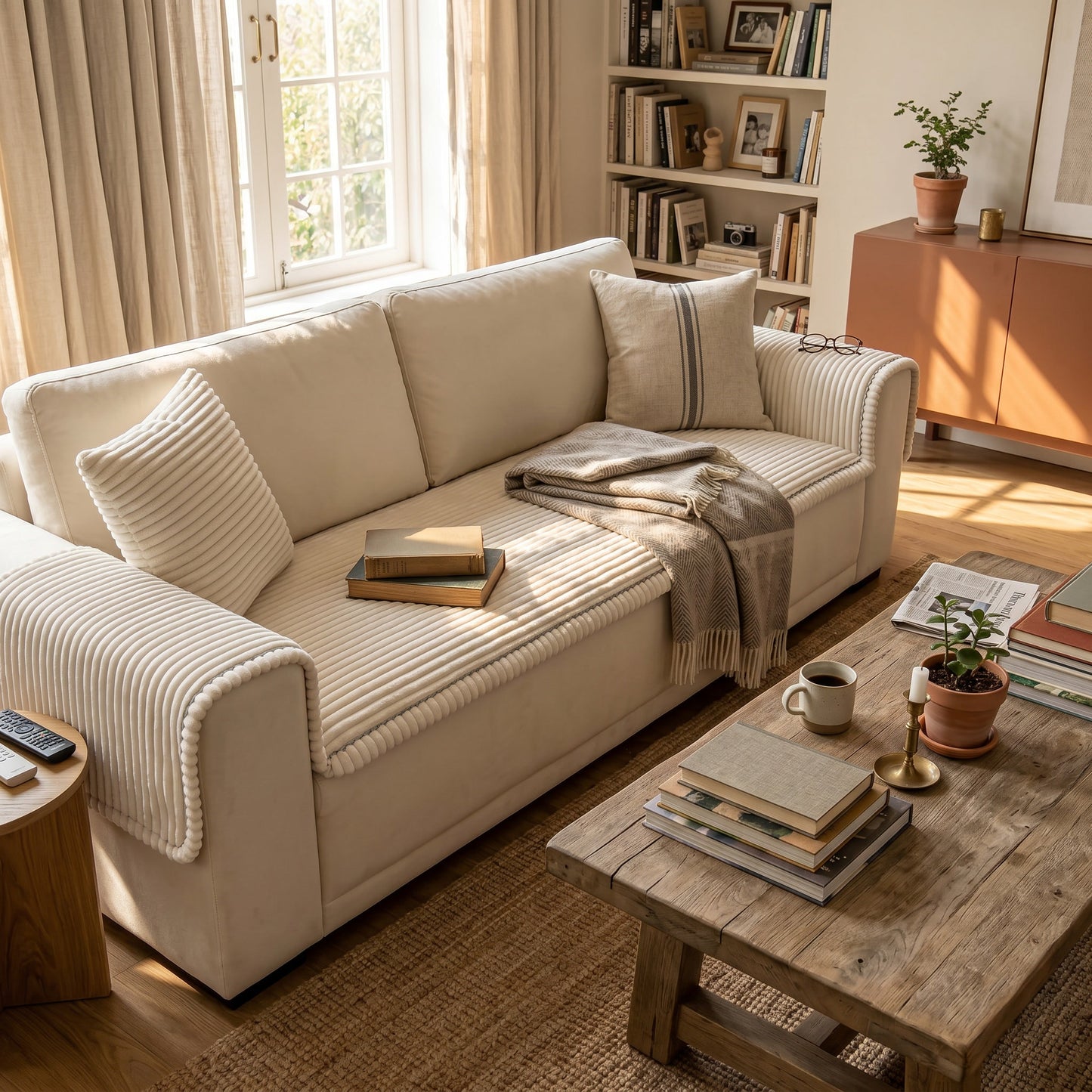 Kenzie Premium Sofa Cover – Ivory