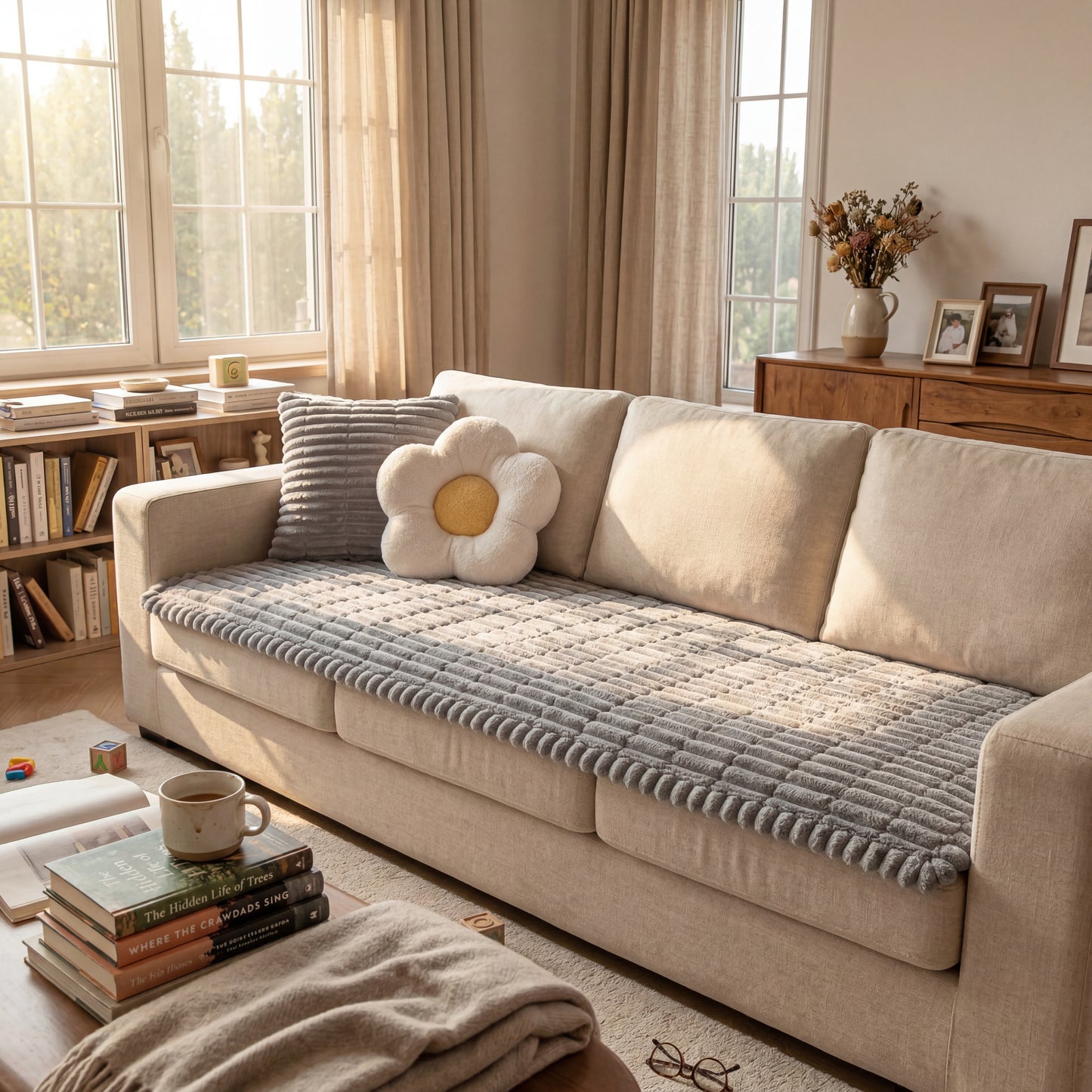 Kenzie Premium Sofa Cover – Cloud