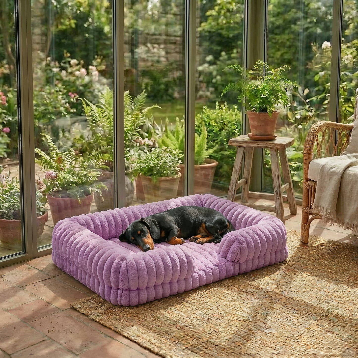 Kenzie Orthopaedic Dog Bed  - Plum